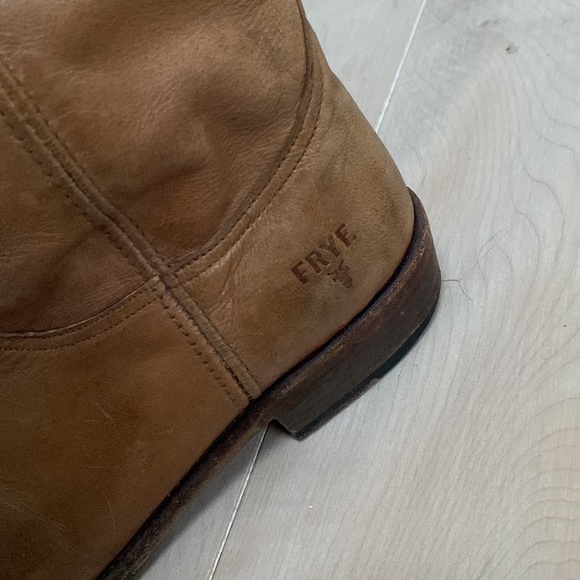 Frey brown soft leather boots 8 - Picture 3 of 9